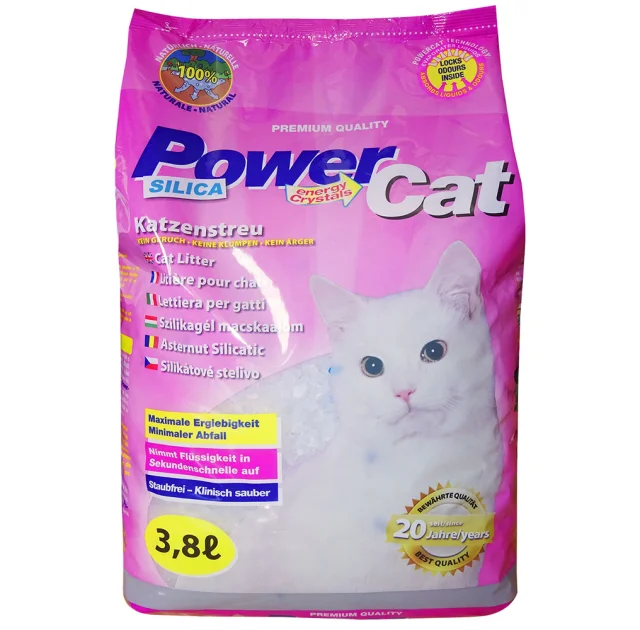 Силікагелевий наповнювач Agros Trading Silica Gel Power Cat для котячого туалету, 3.8 л