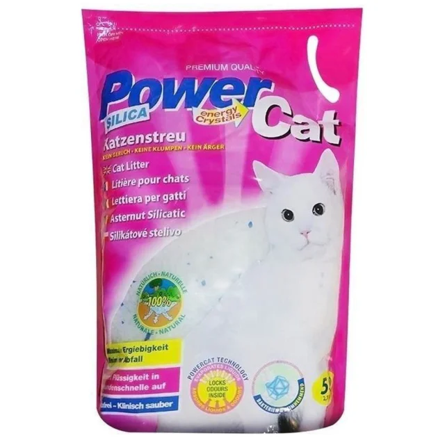 Силікагелевий наповнювач Agros Trading Silica Gel Power Cat для котячого туалету, 5 л