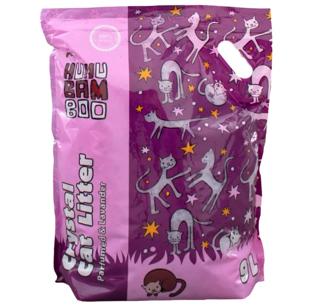 Силікагелевий наповнювач Agros Trading Silica Gel Crystal Cat для котячого туалету, з ароматом лаванди, 9 л