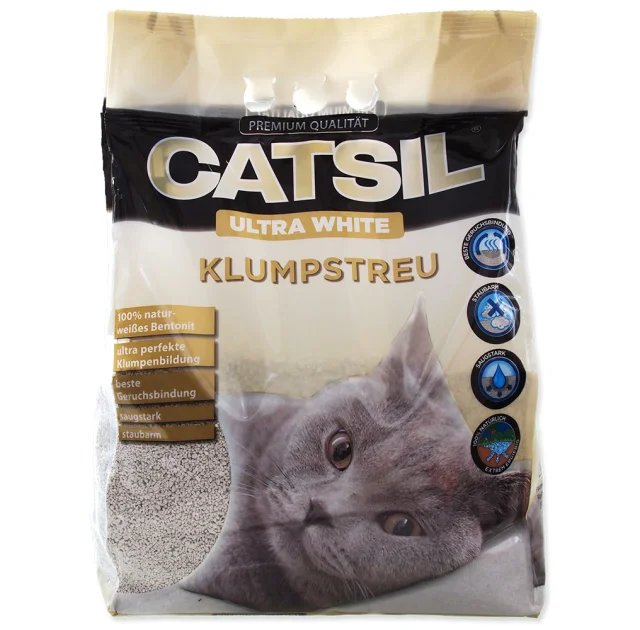 Бентонітовий наповнювач Agros Trading Ultra White для котячого туалету, без аромату, 6 л