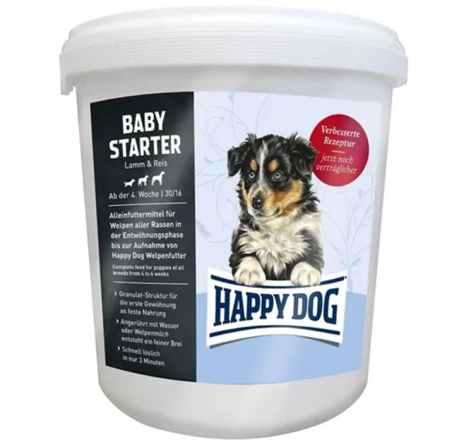 Сухий корм Happy Dog Baby Starter для цуценят всіх порід з 4 тижнів, з ягням та рисом, 1.5 кг