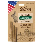 Ласощі CatLover Cat-Sticks Rabbit Liver Grass для котів, палички з кроликом, печінкою та травою, 5 шт по 5 г
