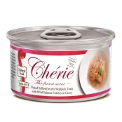 Консерви Cherie Signature для котів, ніжні шматочки тунця і дикого лосося в соусі, 80 г