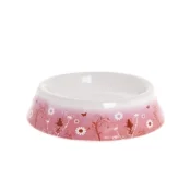 Миска Flamingo Ceramic Flower Elf для собак та котів, керамічна, принт ельфи та квіти, 200 мл