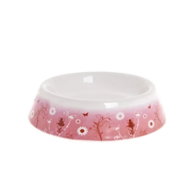 Миска Flamingo Ceramic Flower Elf для собак та котів, керамічна, принт ельфи та квіти, 200 мл