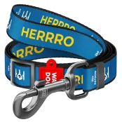 Поводок Waudog Nylon для собак, нейлоновый, рисунок "Патрон", регулируемый, размер L-XXL, 25 мм/152-183 см