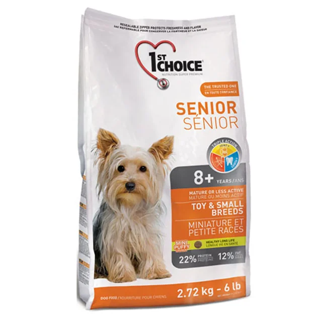 Сухий корм 1st Choice Senior Toy&Small Breeds 8+ для літніх собак міні та малих порід, з куркою, 2 кг