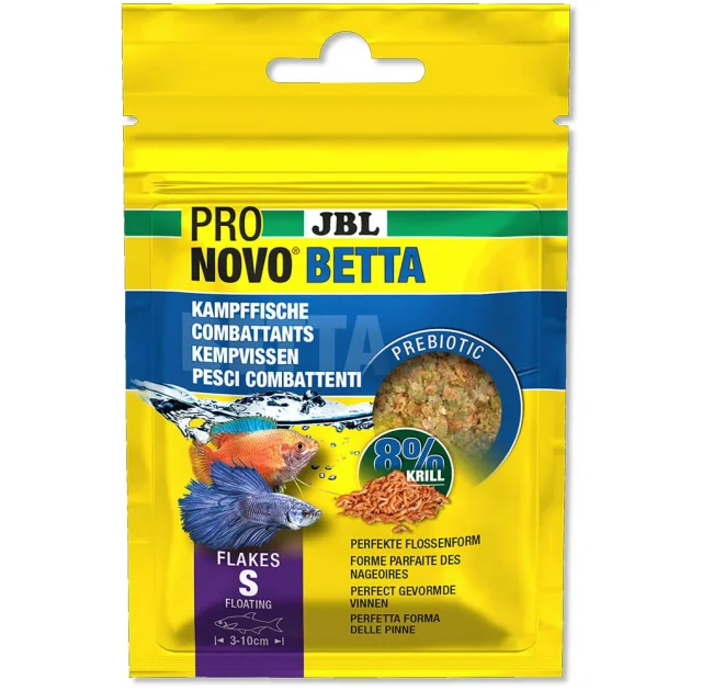 Корм JBL Pronovo Betta Flake S для бійцевих рибок, пластівці, 20 мл, 6 г