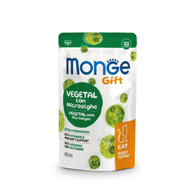 Топпинг Monge Gift Cat Vegetal Microalgae для кошек, растительный с микроводорослями, 60 г