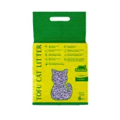 Соєвий наповнювач Хвостик Tofu Cat Litter Lavender для котячого туалету, з ароматом лаванди, 2.6 кг (6 л)