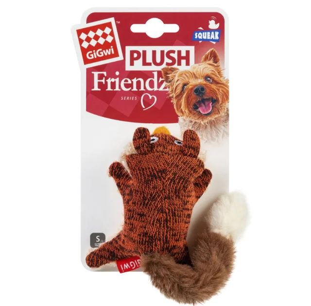 Іграшка GiGwi Plush Лисиця для собак, з пищалкою, 9 см