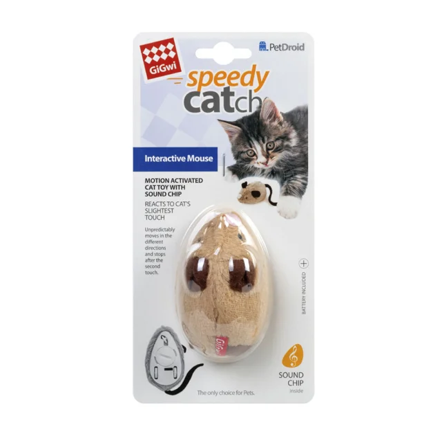 Іграшка GiGwi Catch Інтерактивна мишка для котів, 9 см