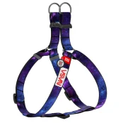 Шлея Waudog Nylon c QR-паспортом для собак, рисунок "NASA21", нейлон/пластик, размер L, 25 мм/60-90 см