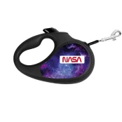 Поводок-рулетка Waudog R-leash для собак, рисунок "NASA21", M, до 25 кг, 5 м, лента, черный
