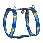 Шлея Waudog Nylon c QR-паспортом для собак, анатомическая, рисунок "Флаг", размер L, 50-90/60-100 см