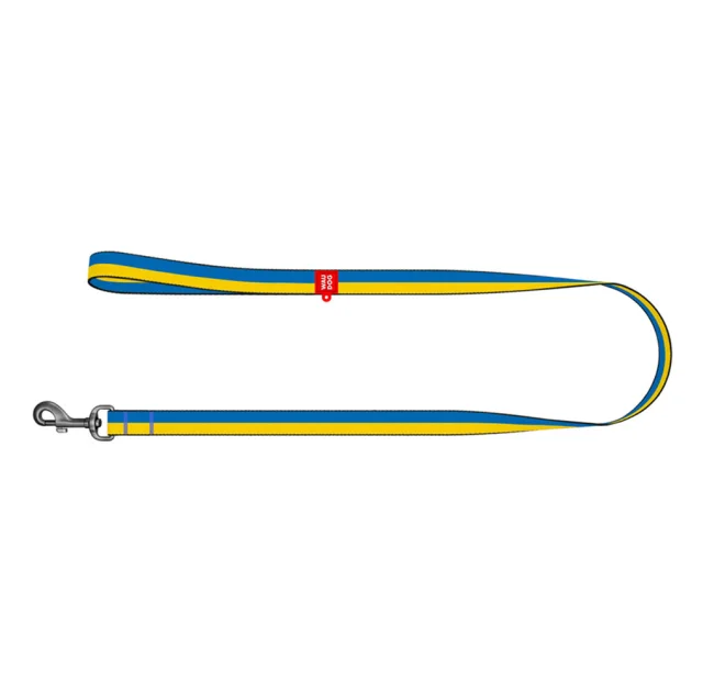 Повідець Waudog Nylon для собак, малюнок "Colors of freedom", нейлон, розмір S, 15 мм/122 см