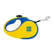 Поводок-рулетка WAUDOG R-leash для собак, рисунок "Colors of freedom", светоотражающая, S, до 15 кг, 5 м