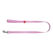 Повідець світловідбиваючий WAUDOG Re-cotton для собак, бавовна, S, 15 мм/300 см, рожевий
