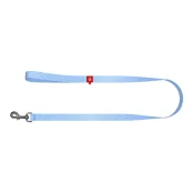 Повідець світловідбиваючий WAUDOG Re-cotton для собак, бавовна, L-XXL, 25 мм/300 см, блакитний