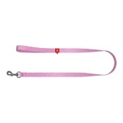 Повідець світловідбиваючий WAUDOG Re-cotton для собак, бавовна, L-XXL, 25 мм/300 см, рожевий