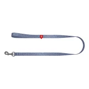 Повідець світловідбиваючий WAUDOG Re-cotton для собак, з QR паспортом, бавовна, S, 15 мм/300 см, синій