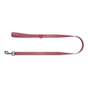 Повідець світловідбиваючий WAUDOG Re-cotton для собак, з QR паспортом, бавовна, S, 15 мм/500 см, червоний
