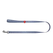 Повідець світловідбиваючий WAUDOG Re-cotton для собак, з QR паспортом, бавовна, M, 20 мм/300 см, синій