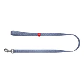 Повідець світловідбиваючий WAUDOG Re-cotton для собак, з QR паспортом, бавовна, L-XXL, 25 мм/200 см, синій