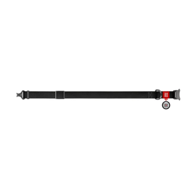 Ошейник водостойкий WAUDOG Waterproof для собак, светящийся, металл, L, 25 мм/31-49 см, черный