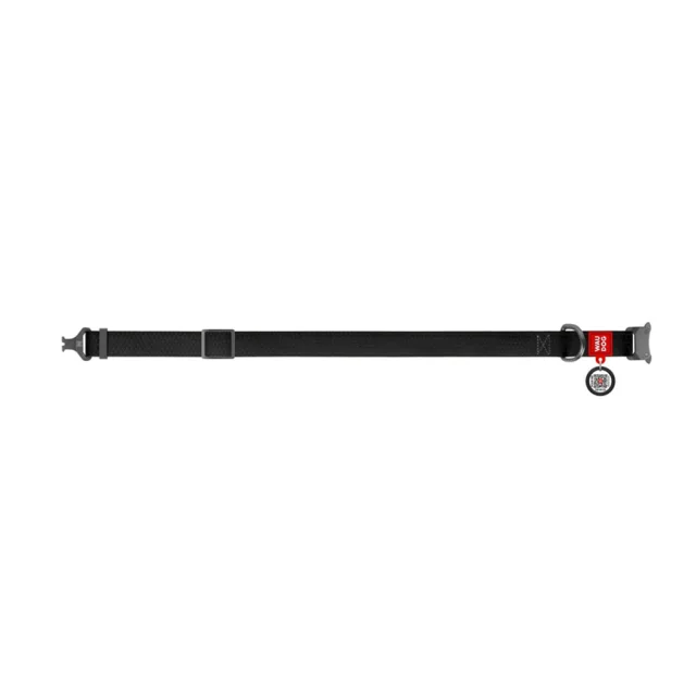 Ошейник водостойкий WAUDOG Waterproof для собак, светящийся, металл, XL, 25 мм/35-58 см, черный