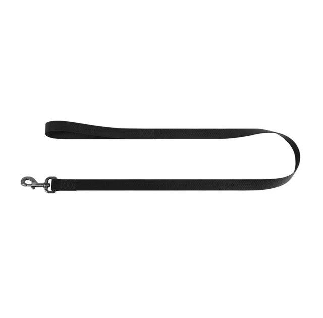 Поводок водостойкий WAUDOG Waterproof для собак, светящийся, металл, L-XXL, 20 мм/305 см, черный