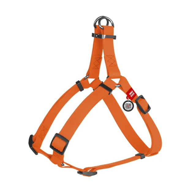 Шлея водостойкая WAUDOG Waterproof для собак, металл, XS, 25 мм/60-90 см, оранжевый