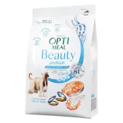 Сухий корм Optimeal Beauty Podium для собак, догляд за шерстю та зубами, на основі морепродуктів, 4 кг