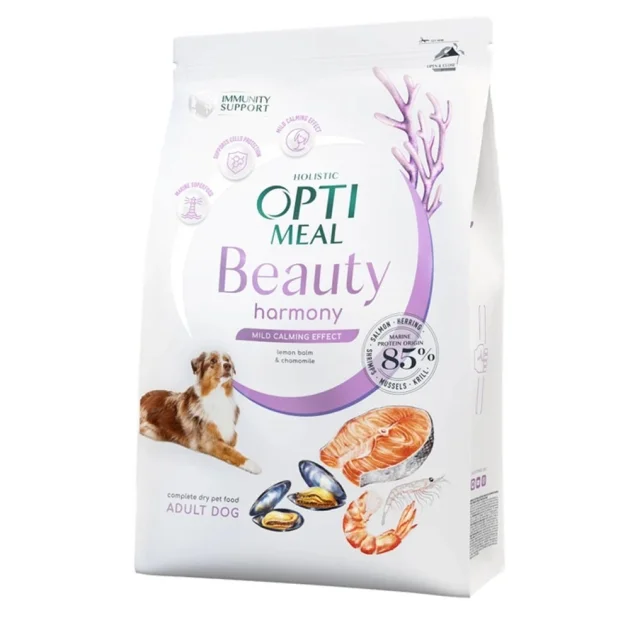 Сухий корм Optimeal Beauty Harmony для собак, із заспокійливим ефектом, на основі морепродуктів, 10 кг