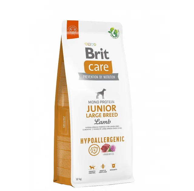 Сухий корм Brit Care Dog Hypoallergenic Junior Large Breed для молодих собак великих порід, з ягням, 12 кг