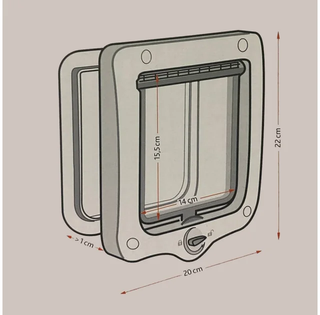 Дверцята Trixie 2-Way Flap Door для кішок і дрібних собак, сірий