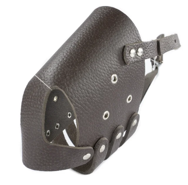 Намордник Cristel для собак, шкіряний, "Ротвейлер", коричневий