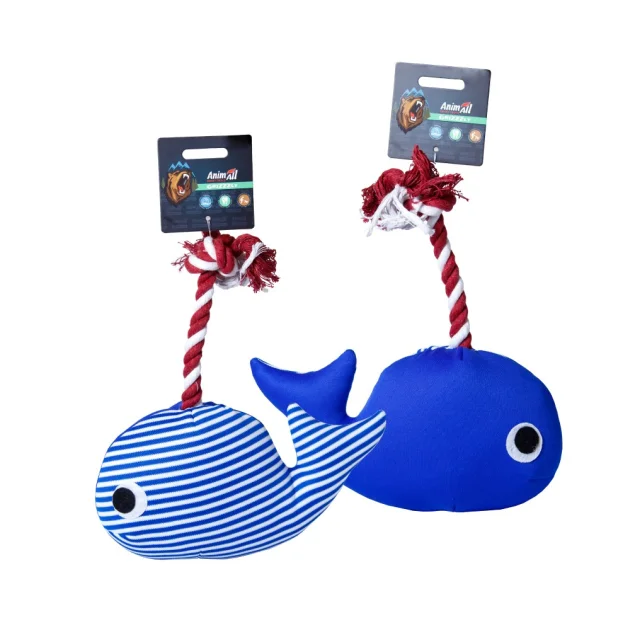 Мягкая игрушка AnimAll GrizZzly Кит, для собак, с пищалкой, 23×25×8 см