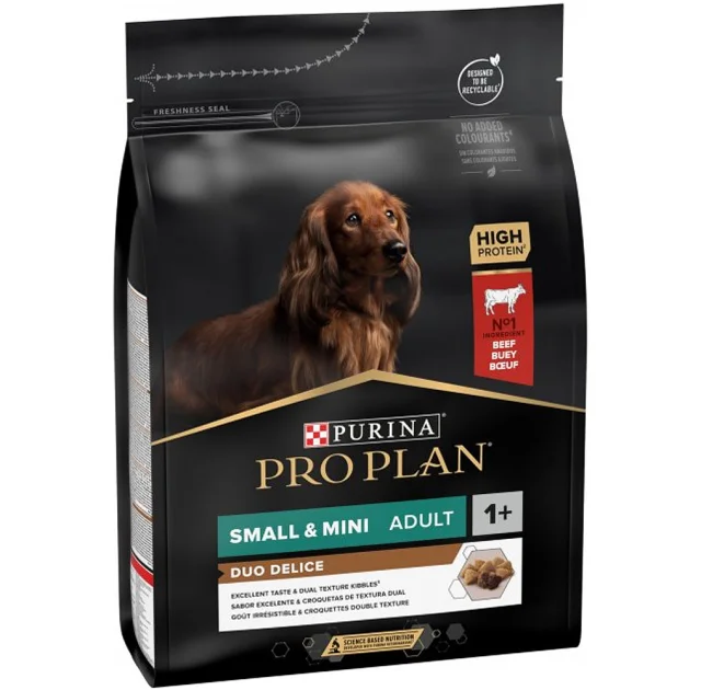 Сухий корм Purina Pro Plan Dog Duo Delice Small and Mini Adult для собак дрібних порід, яловичина, 2.5 кг