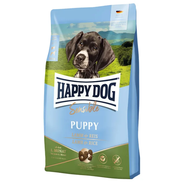 Сухий корм Happy Dog Sensible Puppy Lamm&Rice для цуценят віком від 4 тижнів до 6 місяців, з ягням та рисом, 4 кг