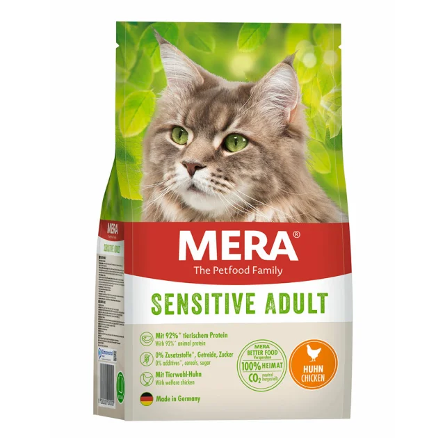 Сухий корм Mera Cats Sensitive Adult Chicken для дорослих котів із чутливим травленням, з куркою, 400 г