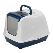 Закрытый туалет Moderna Flip Cat Jumbo для кошек, с откидной крышкой, черничный, 58 х 45 х 42 см