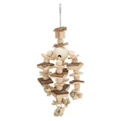 Игрушка Trixie с веревкой и корой, для птиц, 35 см