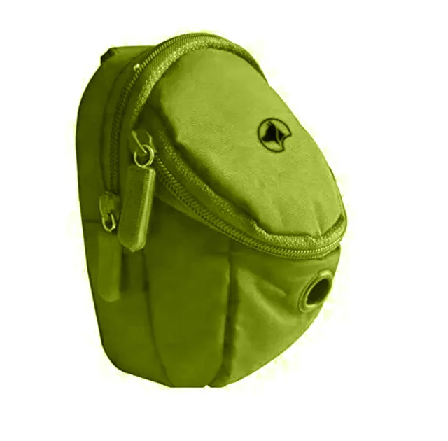 Сумка портативная Croci Hiking под пакеты и лакомства, для собак, с карабином, зелёный, 7.5×4×11 см