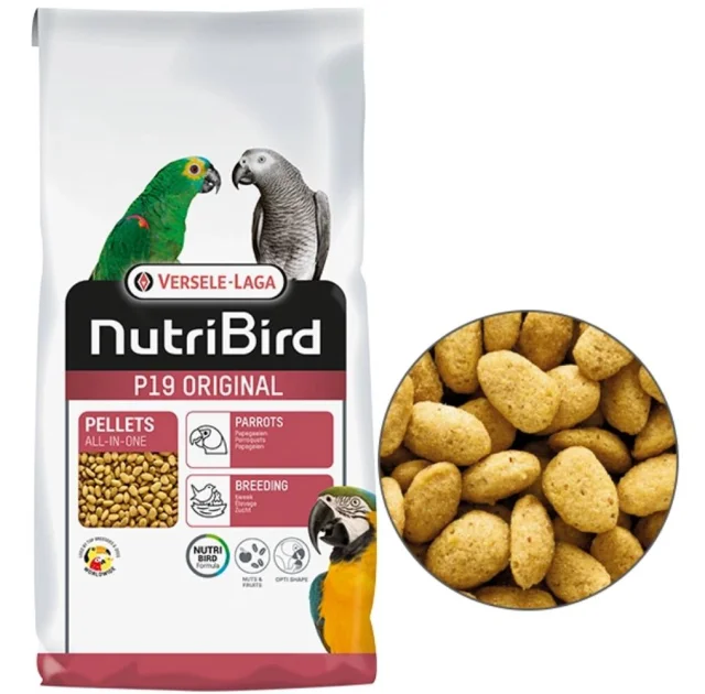 Корм Versele-Laga NutriBird P19 Original Breeding для крупных попугаев, 10 кг