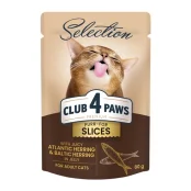 Вологий корм Клуб 4 Лапи Premium для котів, з салакою, 80 г