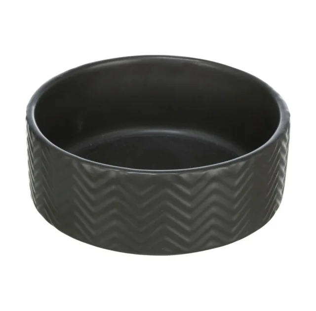 Миска Trixie Ceramic Bowl для собак и кошек, керамика, чёрная, 1.6 л/20 см