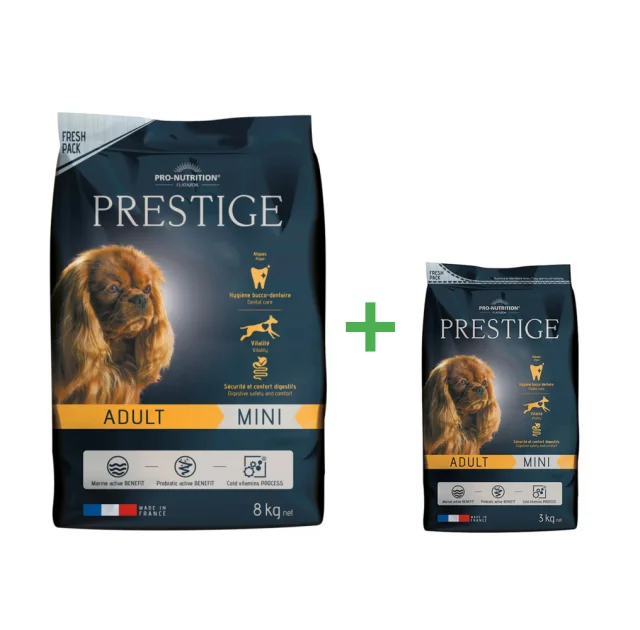 Сухий корм Pro-Nutrition Flatazor Prestige Adult Mini для дорослих собак дрібних порід, 8+3 кг, Акція