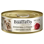 Вологий корм Bastteto для собак, з яловичиною, рубцем та овочами, 85 г