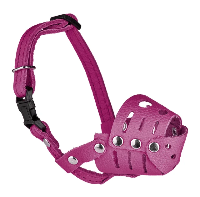 Намордник Kareline для собак маленьких порід, з м'якої шкіри, з пластиковою пряжкою, S, 5.5 см/15 см